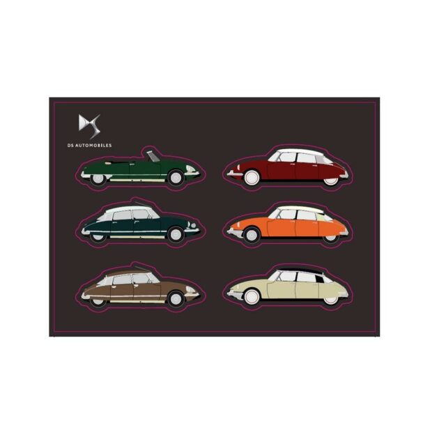 Planche de 6 Magnets DS historiques - Board of 6 Historic DS Magnets - DS Automobiles