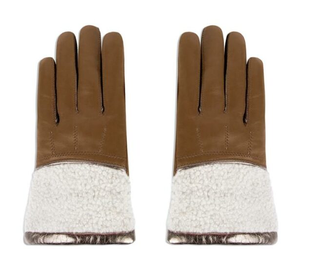 Gants femme - Women’s gloves Eva T DC saddle brown/doral café Maison Fabre