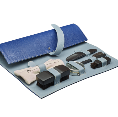 Tapis cireur Bleu/Gris avec accessoires - Waxing mat Blue/Grey with accessories by Authentiques Paris