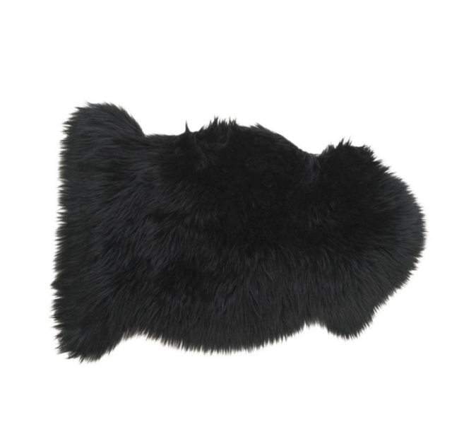 Jeté de Canapé - Black faux fur sofa throw - Amilcar Selections