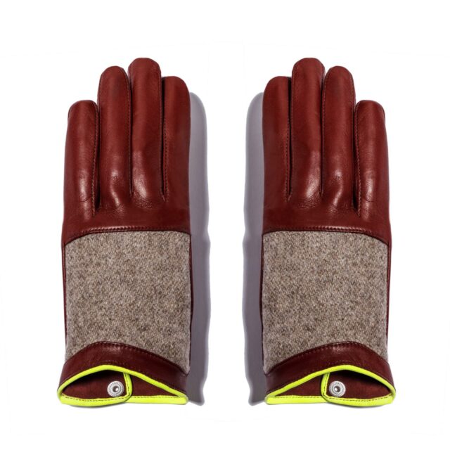 Maison Fabre -   Précédent  F LARZAC ND Gants femme en agneau et laine de race Lacaune - Women's gloves in lambskin and Lacaune wool